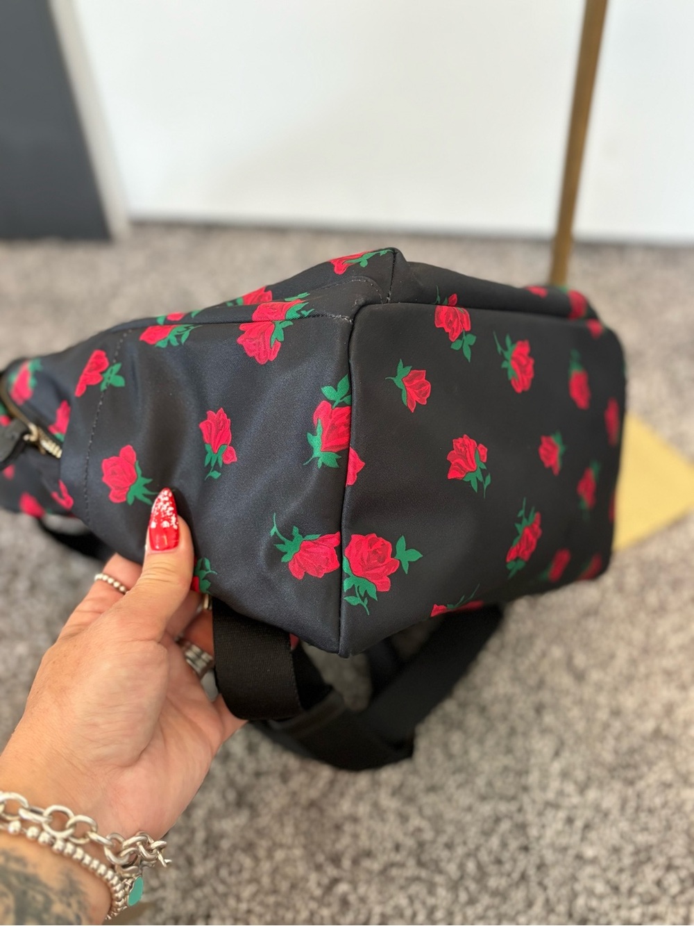 Kate Spade New York CHELSEA ROSE TOSS PRINTED MEDIUM BACKPACK - Picture 11 of 12